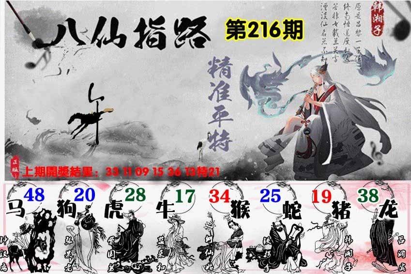 216期八仙指路图