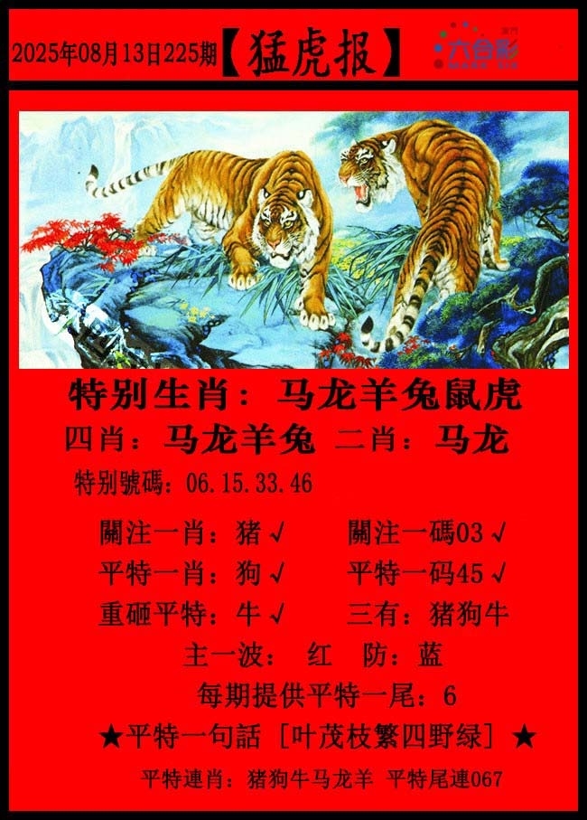 225期澳门猛虎报